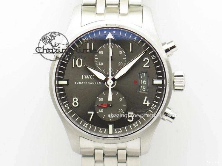 MIROTIME 1224 Aquatimer Chrono IW376803 V6F 1:1 Best Edition Blue Dial on Ruber Strap A Neat 7083